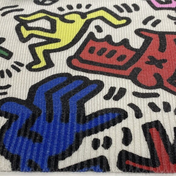 JOYRICH X Keith Haring Sweater Size Large Multicolor Dancing People Dogs Pop Art - Picture 9 of 13